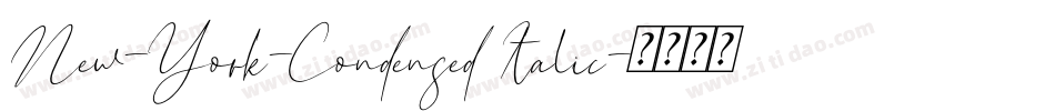 New-York-Condensed Italic字体转换